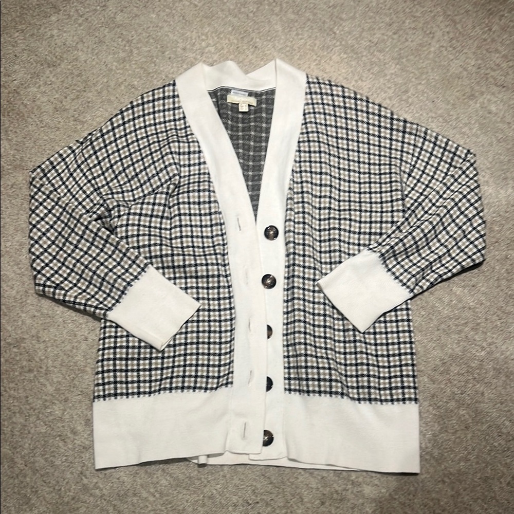 BARBOUR HEBRIDES Classic Checkered Women's Cardigan size U.S. 6 - Picture 6 of 9